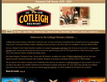 Tablet Screenshot of cotleighbrewery.com